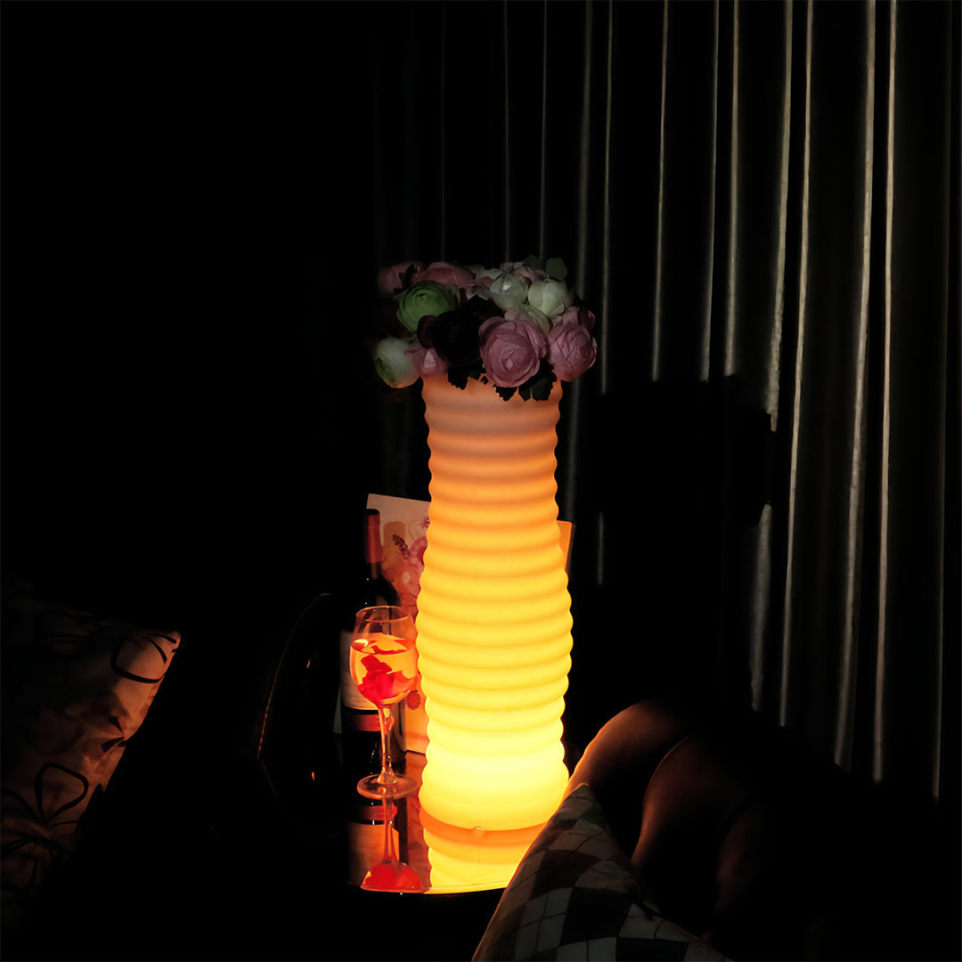Nordic Illuminated Planter with Integrated LED Ambient Glow