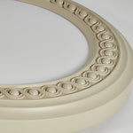 French Retro Flush Mount Ceiling Light with Carved Resin and Acrylic Shade