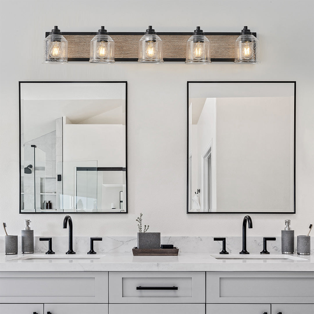 Nordic Geometric Linear Wall Sconce with Multi-Light Iron Frame