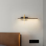 Italian Minimalist Brass LED Wall Sconce with Acrylic Diffuser