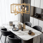 Industrial Candle Chandelier with Adjustable Height, 6 or 8 Lights