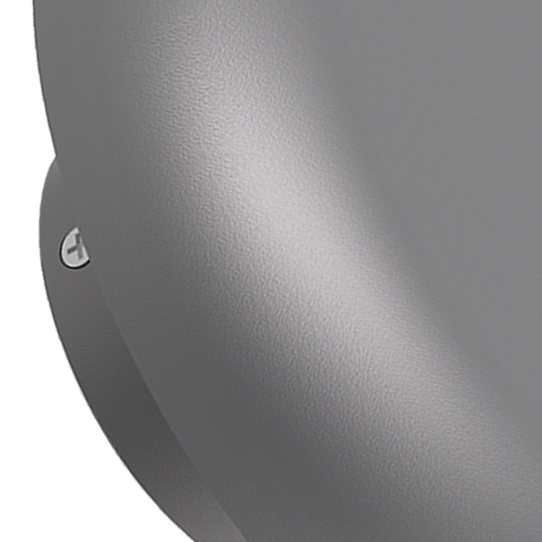 Minimalist Geometric Outdoor Wall Sconce in Gray Die-Cast Aluminum
