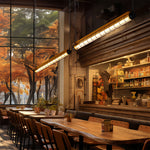 Linear LED Pendant Light with Vintage Industrial Design