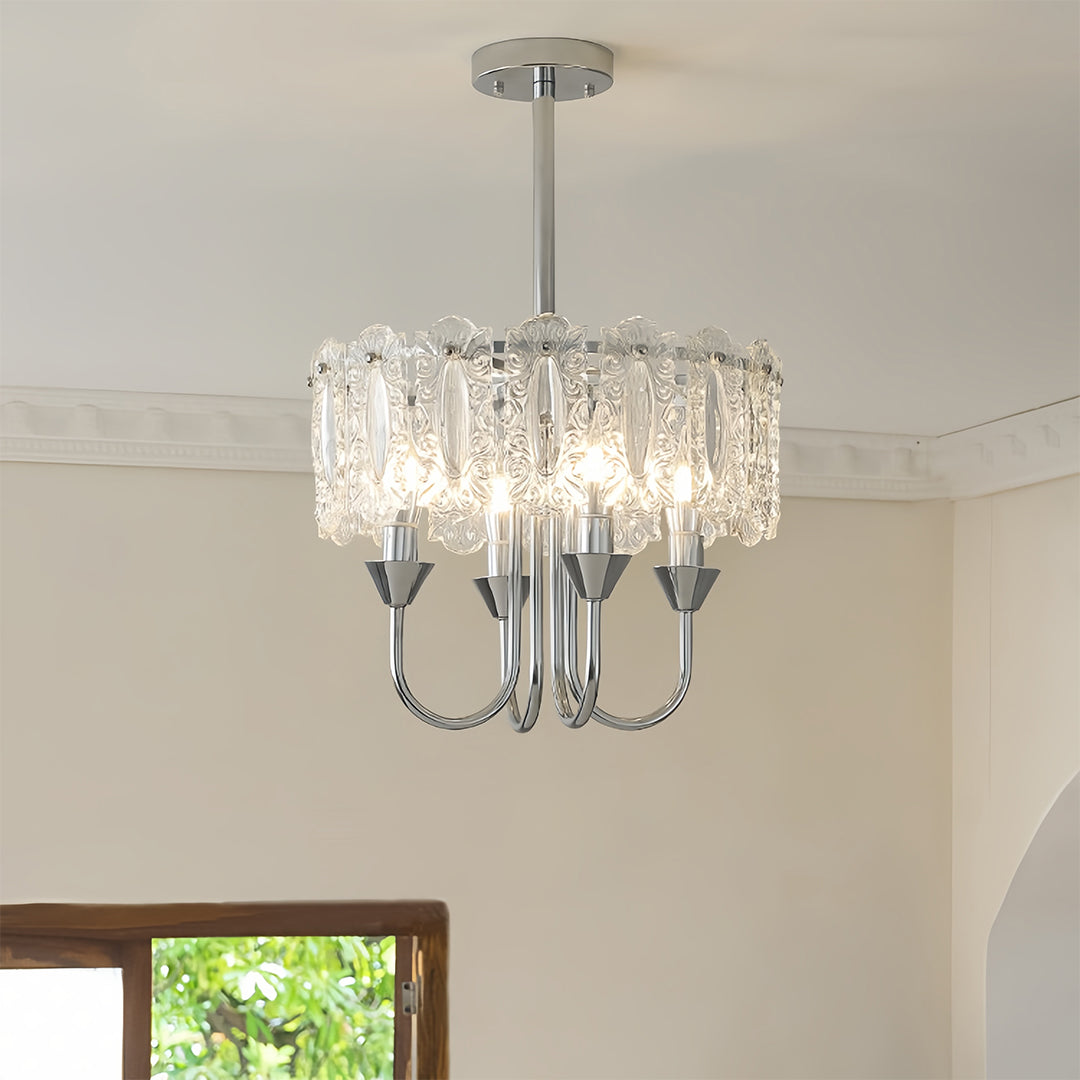 Aurelia Chrome Iron Chandelier — French-Inspired Island Pendant Light