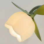 Vintage Green Floral Table Lamp with Flexible Stems, 5-Head Designer Desk Light