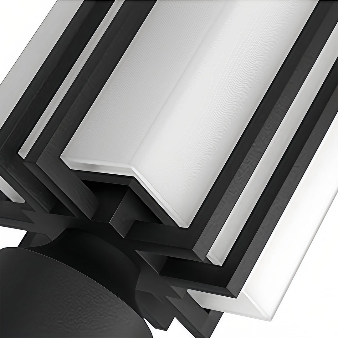 Retro Black Aluminum Bollard Path Lights with Frosted Glass for Garden Walkways