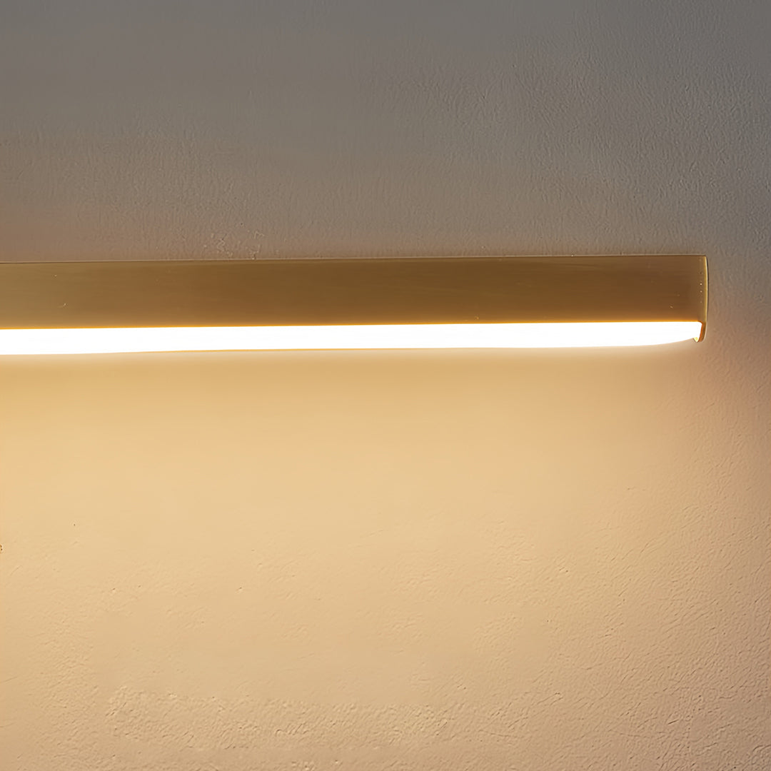 Italian Minimalist Brass LED Wall Sconce with Acrylic Diffuser