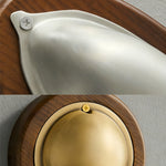 Artisan Wooden Wall Sconce with Brass Accents – Vintage Medieval Design