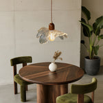 Lotus Brass and Glass Pendant Light, Japanese Retro Mini Pendant Lamp for Bedroom and Cafe
