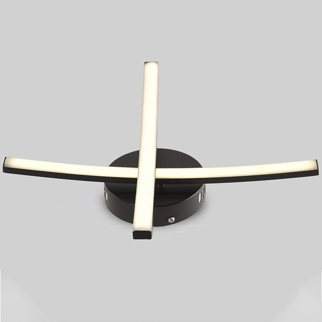 Aura Dual LED Semi Flush Mount Ceiling Light with Rotating Strips