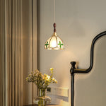 Ripple Glass Pendant Light in Copper Finish with Adjustable Hanging
