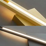 Sculptural Linear LED Wall Sconce in Brass and Acrylic