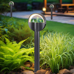 Lumina Frosted Globe Pathway Light — Modern Aluminum LED Bollard for Garden Walkways