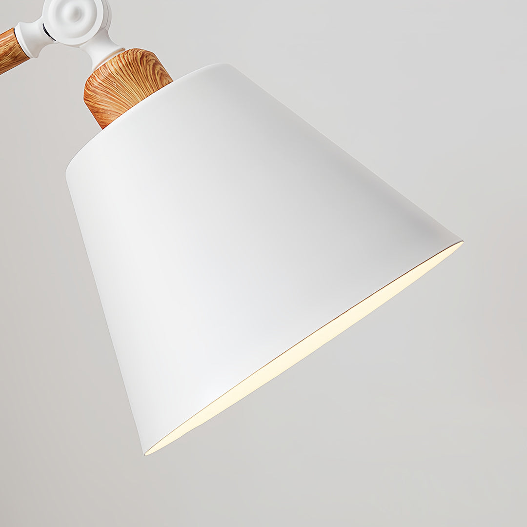 Modern Metallic Floor Lamp with Adjustable Arm for Living Room