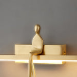 Italian Minimalist Brass LED Wall Sconce with Acrylic Diffuser