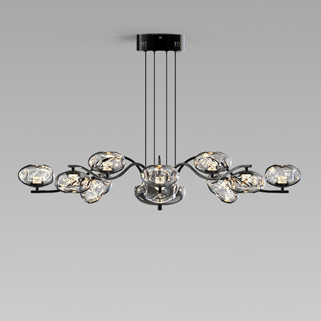 Modern LED Chandelier with Magic Bean Glass Shades – 9 or 16 Lights