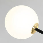 Nordic Branch Chandelier in Black and Gold Iron with Glass Shades