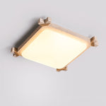 Xavren Travertine LED Flush Mount Ceiling Light for Modern Interiors