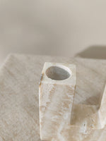 Sculptural Yellow Travertine Candle Holder for Modern Interiors