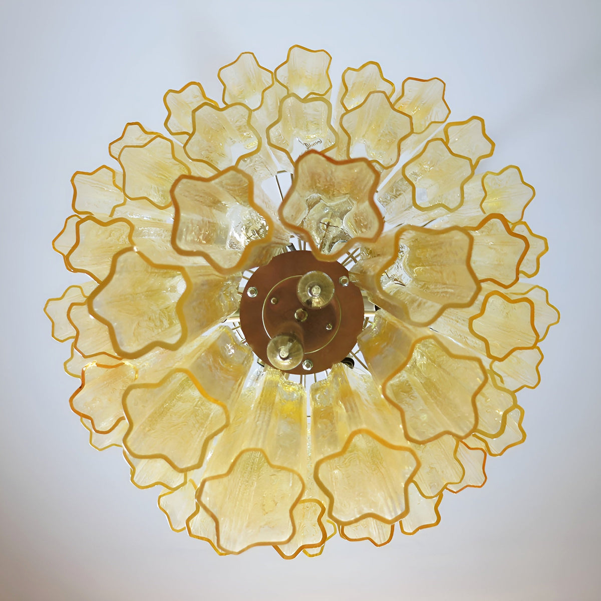 Modern Yellow Glass Tube Chandelier for Dining Room and Living Room