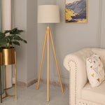 York Tripod Wooden Floor Lamp