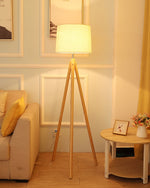York Tripod Wooden Floor Lamp