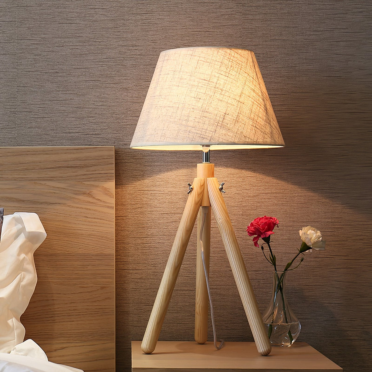 York Tripod Wooden Table Lamp