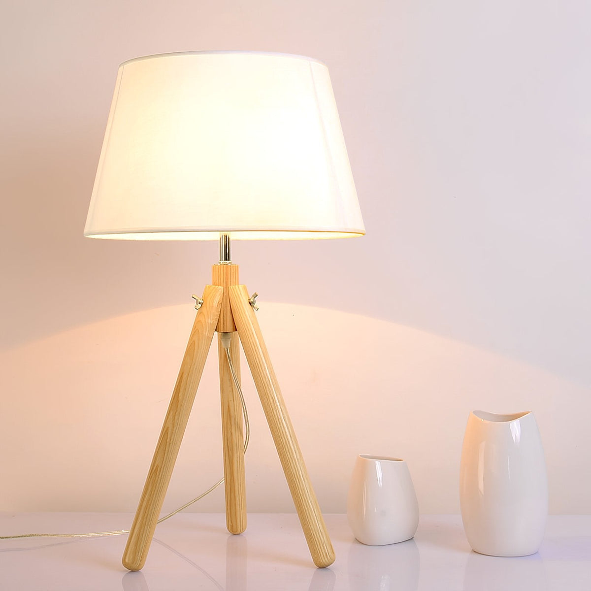 York Tripod Wooden Table Lamp