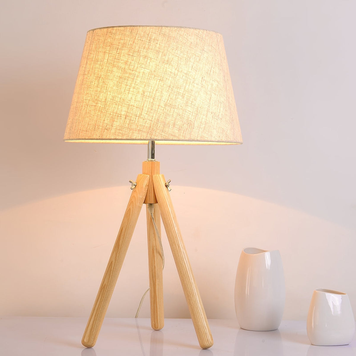 York Tripod Wooden Table Lamp