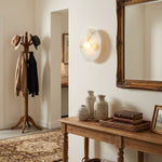 Yunhua Alabaster Wall Sconce – Modern Minimalist Round Wall Light
