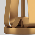 22 Inch 1 Light Golden Faux Silk And Brass Geometric Table Lamp