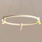 Linear LED Chandelier with Adjustable Spotlights for Modern Interiors