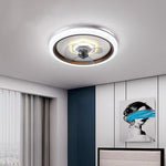 Aura 20" LED Ceiling Fan with Remote Control – Modern Flush Mount Light for Bedroom & Living Room