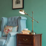 Mid-Century Modern Dome Desk Lamp with Adjustable Arm in Copper Finish