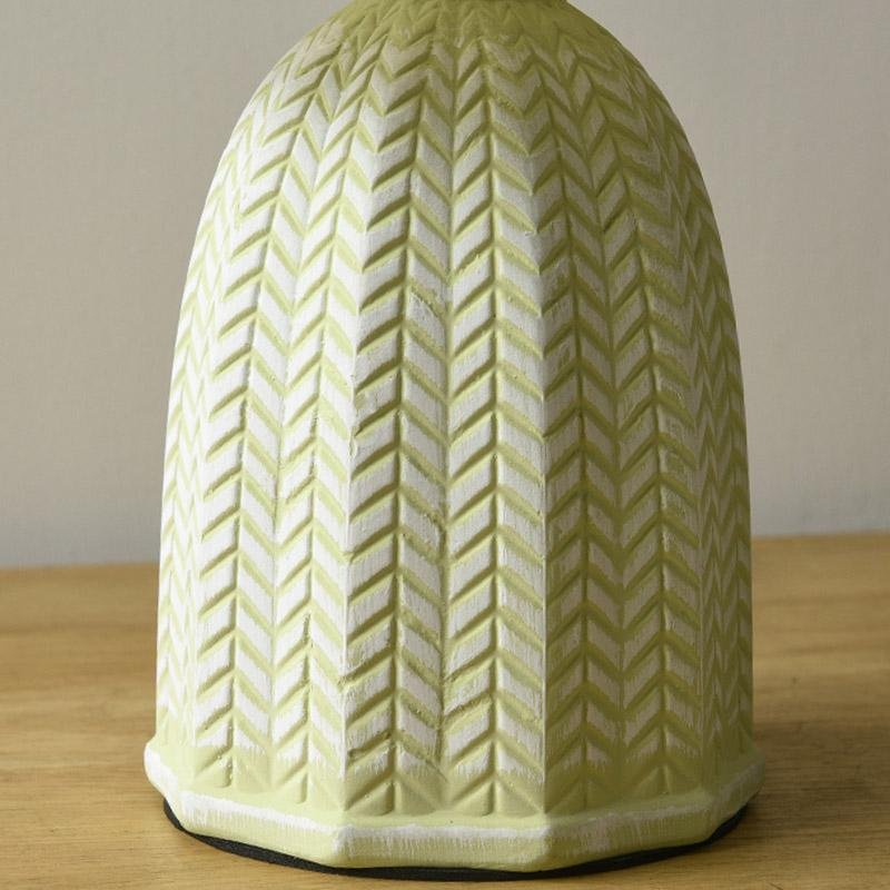Vintage Tapered Pleated Linen Shade Ceramic 1 Light Table Lamp