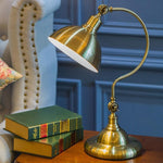 Antique Metallic Desk Lamp Gooseneck