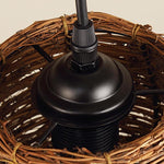 Artisan Wicker Pendant Light Trio — Natural Burlywood Handwoven Shade Set