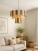 Zarora Handwoven Raffia Pendant Light – Natural Fiber Designer Lamp