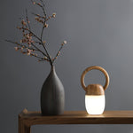 Zen Buddha Portable Table Lamp – Handcrafted Wooden LED Accent Light