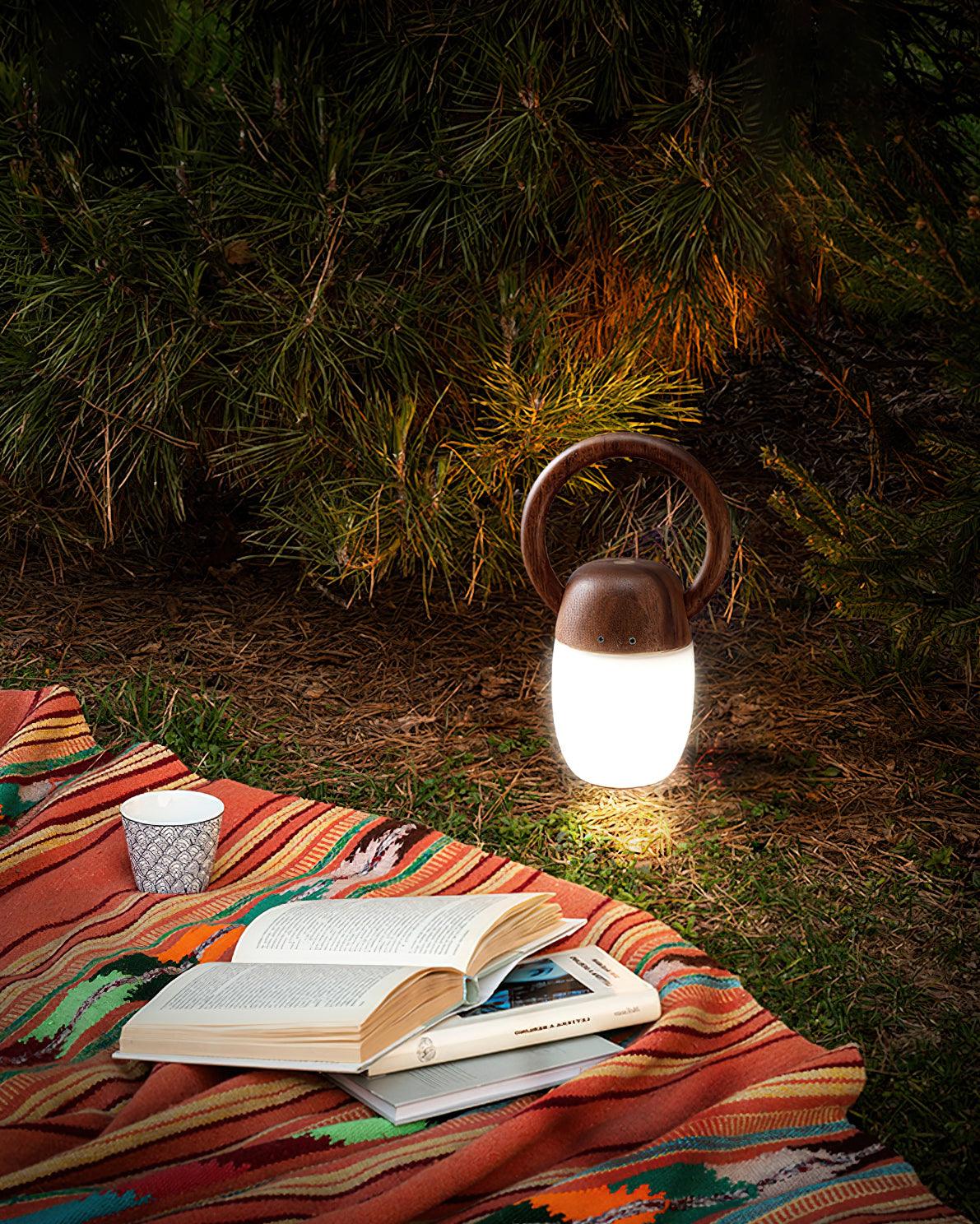 Zen Buddha Portable Table Lamp – Handcrafted Wooden LED Accent Light