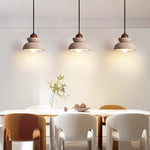 Zenith Tier Pendant Light in Natural Travertine and Walnut