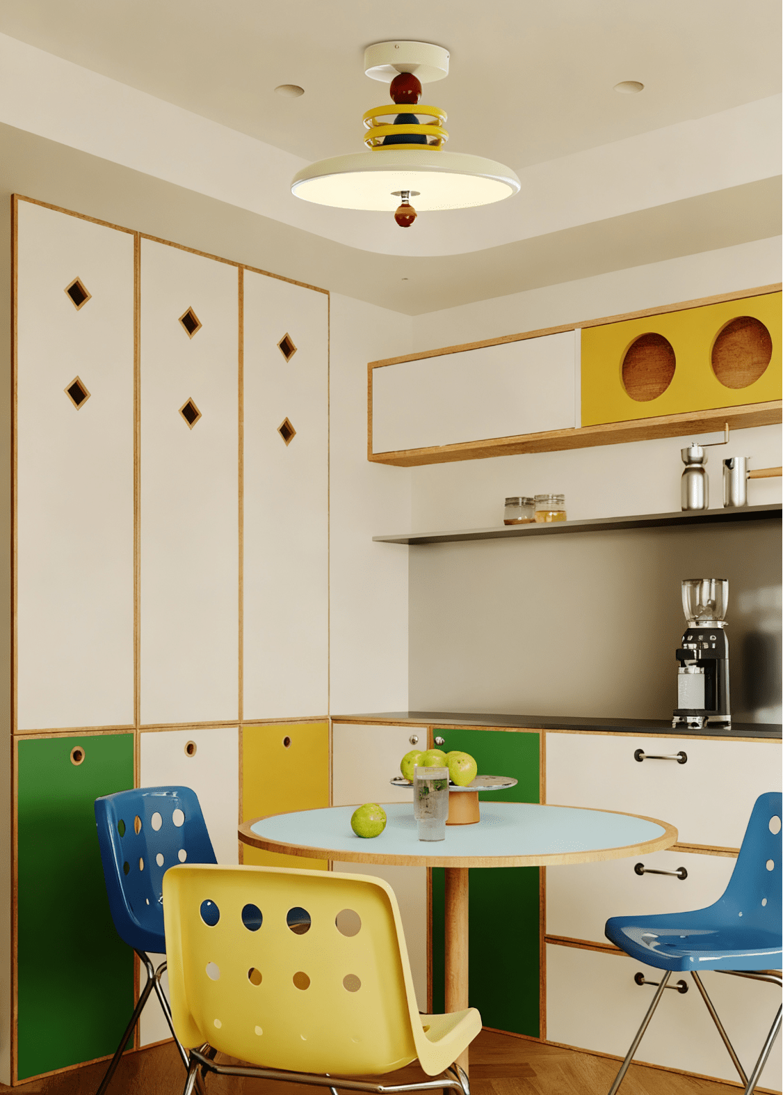 Zephiro Modern Ceiling Light – Memphis Style LED Flush Mount