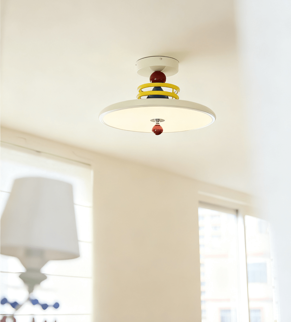 Zephiro Modern Ceiling Light – Memphis Style LED Flush Mount