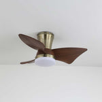 Zephyr Crest Ceiling Fan Light with LED and Remote – Modern Flush Mount