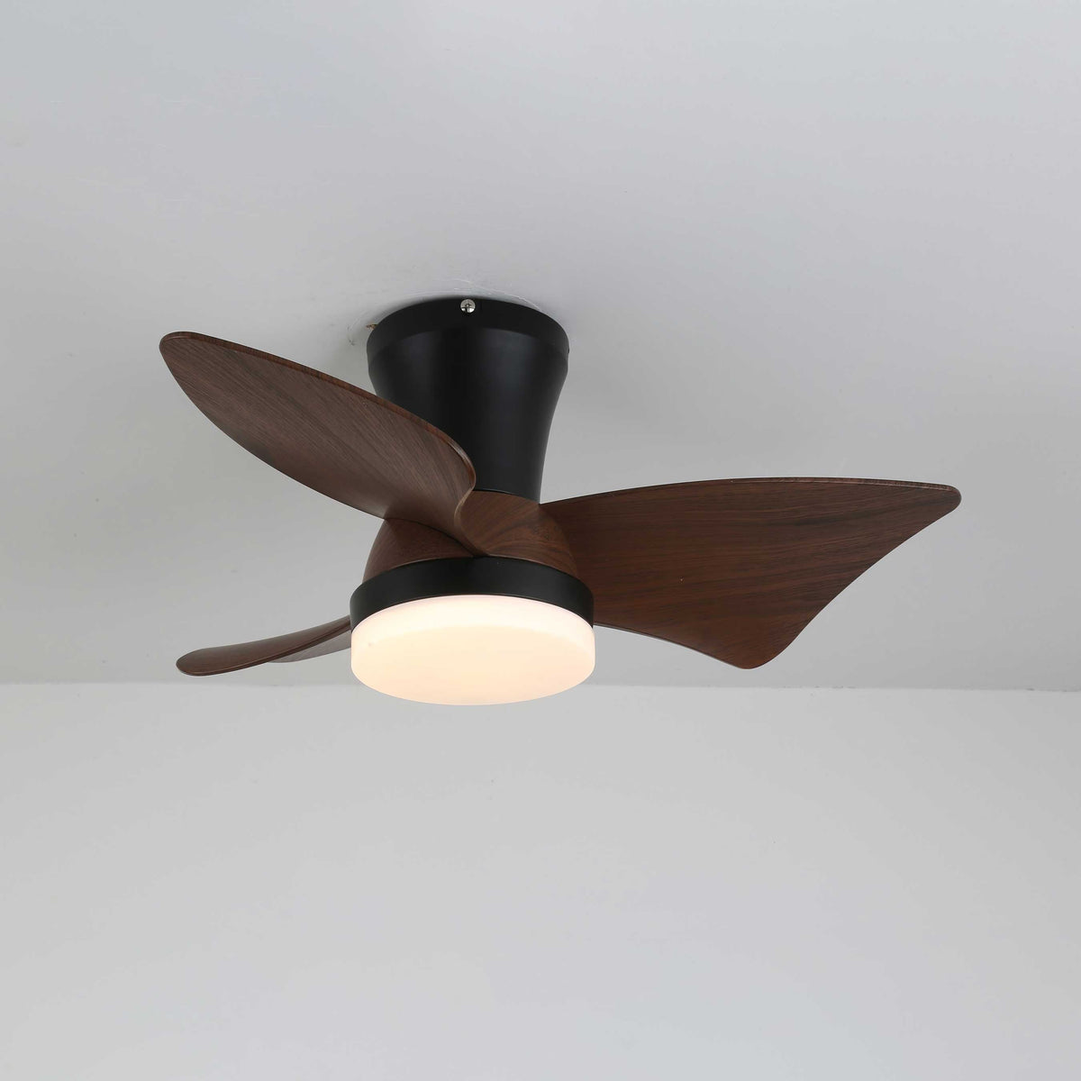 Zephyr Crest Ceiling Fan Light with LED and Remote – Modern Flush Mount