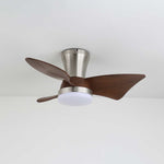 Zephyr Crest Ceiling Fan Light with LED and Remote – Modern Flush Mount