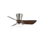 Zephyr Curve Ceiling Fan Light with LED – Modern Walnut Finish