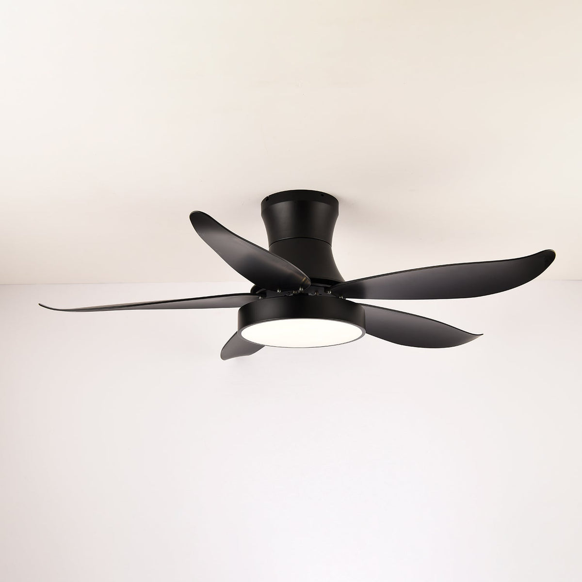 Zephyr Noir Ceiling Fan with Integrated LED Light, 48"