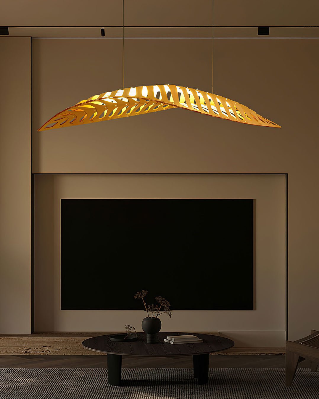 Zephyr Organic Wood LED Pendant Light for Modern Interiors