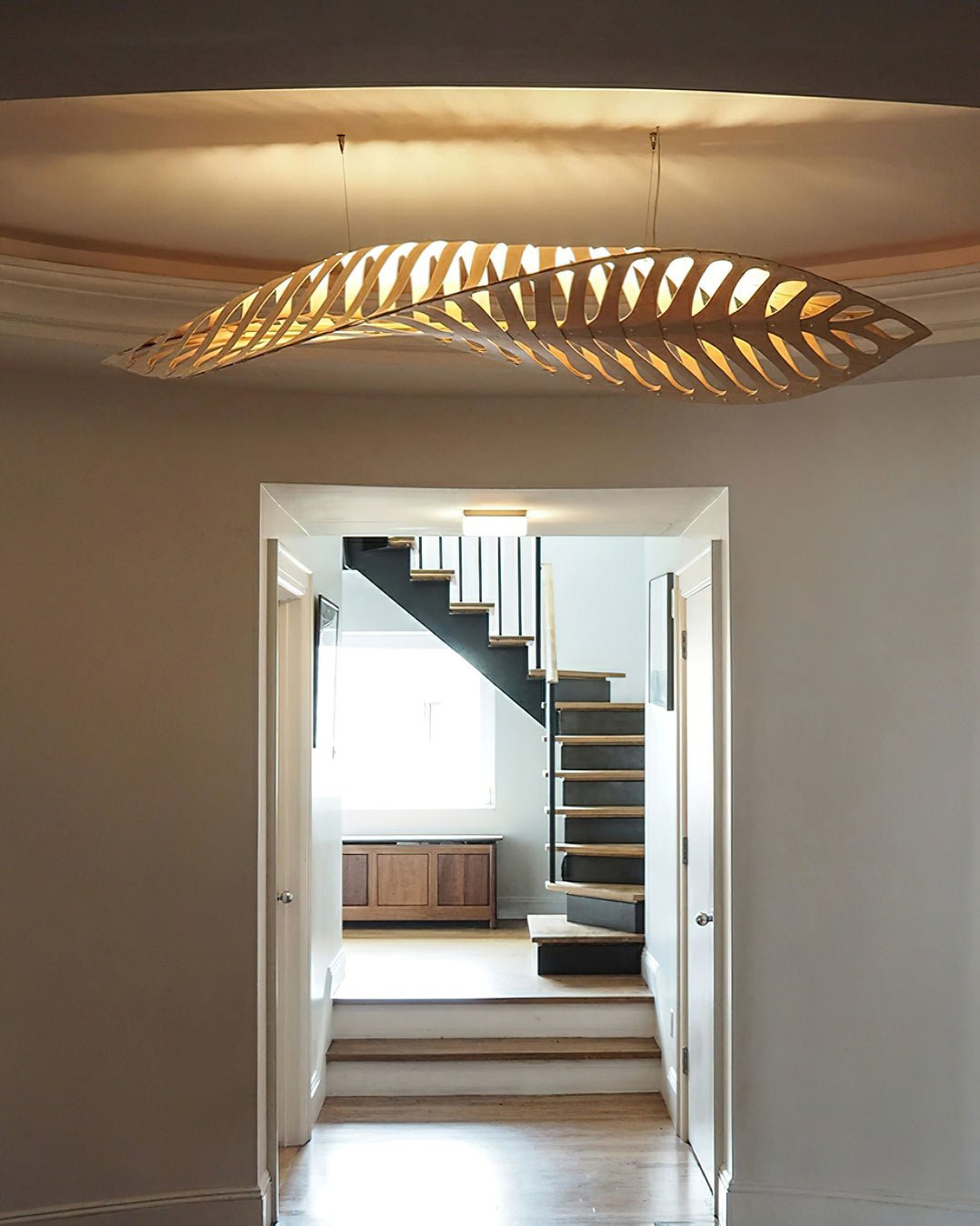 Zephyr Organic Wood LED Pendant Light for Modern Interiors